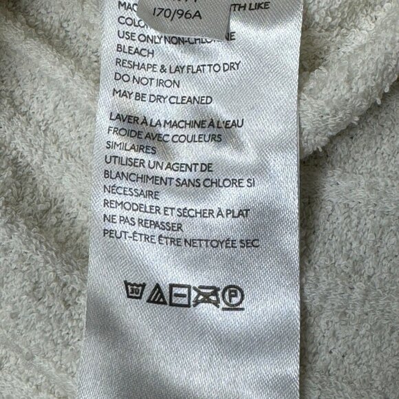 Ivory Ribbed Henley Long-Sleeve Sweater Womens Medium Button Detail Lightweight - Picture 15 of 15